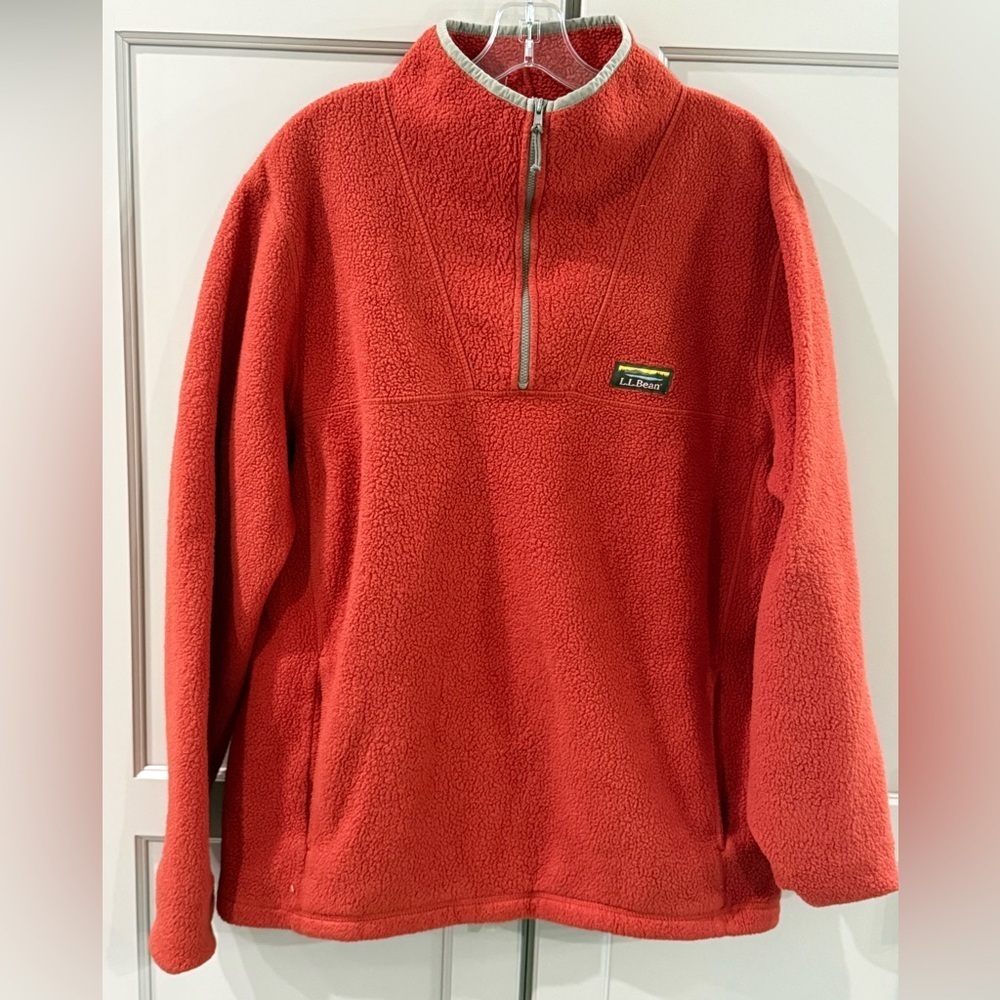 L.L Bean Fleeced Sweater men’s size L-Tall - Picture 5 of 12